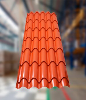 Calamina plastica de fibra de vidrio - Tipo teja colonial