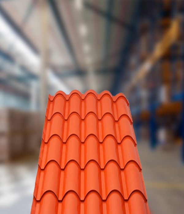 Calamina plastica de fibra de vidrio - Tipo teja colonial